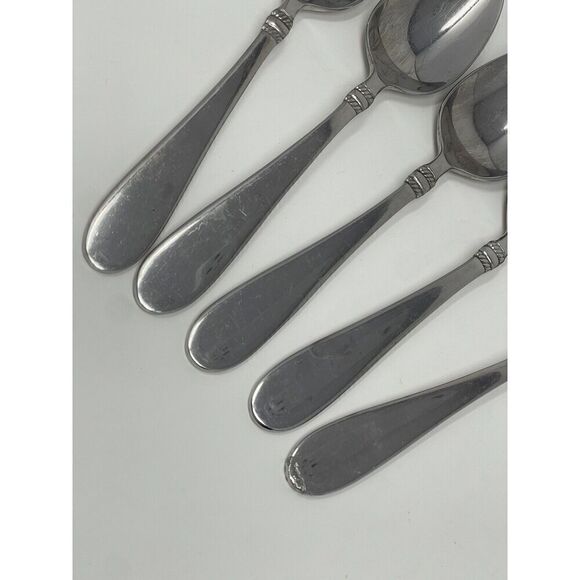 Oneida AVONDALE II 2 Stainless Place Oval Dinner Soup Spoons 7 3/4" Set Of 5 - Picture 3 of 8